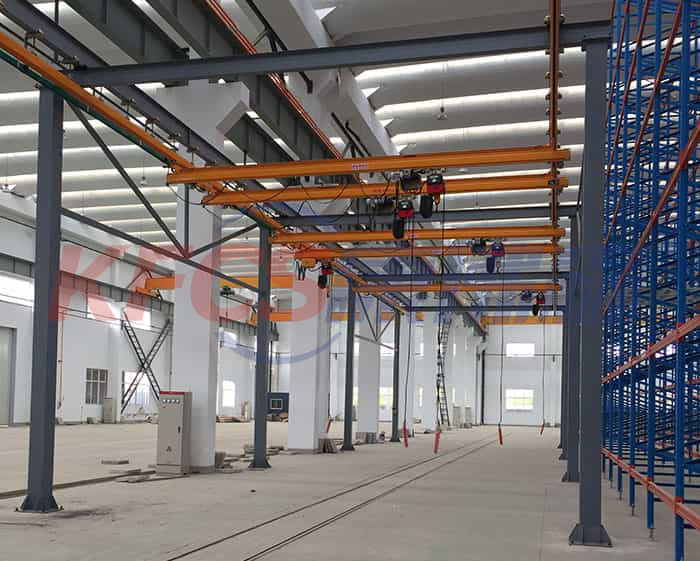 KBK single and double beam suspension crane with hoist