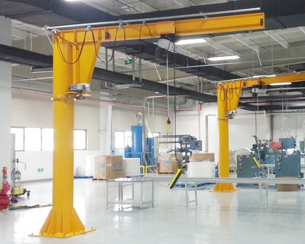 Application of mobile rotary boom crane, folding boom crane and curved boom crane